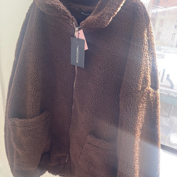 Pretty Little Think Brown plus size coat - Picture 3 of 4